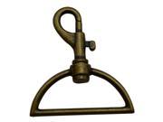 Bronze 1.9 Inside Dia D Ring Lobster Clasp Claw Swivel Eye Hole for Strap Pack of 2