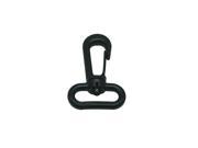 Plastic Black 1 Inside Diameter Oval Ring Lobster Clasp Swing Claw Swivel for Strap Pack of 10