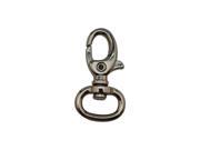 Silvery 0.5 Inside Diameter Oval Ring Lobster Clasp Claw Swivel Eye Lobster Snap Clasp Hook for Strap Pack of 10