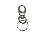 Silvery 0.46 Inside Diameter Oval Ring Lobster Clasp Claw Swivel with Key Ring Pack of 15