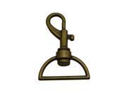 Bronze 1.25 Inside Dia D Ring Lobster Clasp Claw Swivel Eye Hole for Strap Pack of 4