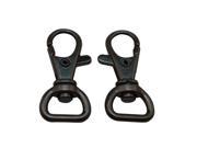 Gun Black 0.5 Inside Dia D Ring Lobster Clasp Claw Swivel Eye Hole for Strap Pack of 15
