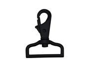 Black 1.5 Inside Diameter D Ring Lobster Clasp Claw Swivel Eye Lobster Snap Clasp Hook for Strap Pack of 6