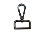 Gun Black 1.5 Inside Diameter D Ring Lobster Clasp Claw Swivel Eye Lobster Snap Clasp Hook for Strap Pack of 6
