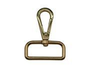 Golden 1.5 Inside Diameter D Ring Lobster Clasp Claw Swivel Eye Lobster Snap Clasp Hook for Strap Pack of 4