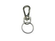 Silvery 0.35 Inside Diameter Oval Ring Lobster Clasp Claw Swivel with Key Ring Pack of 15