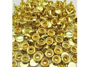 Golden Double Cap Rivets High Terrace Cap 6mm and Post 6mm Pack of 100 Sets
