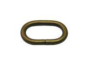 Metal Bronze Oval Ring Buckle 1 X 0.5 Inside Dimension for Strap Keeper Pack of 15