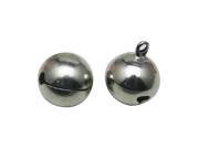 Geneic Copper Silvery 0.8 Diameter Round Bell Ring for Pet Collar Pack of 6