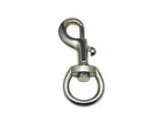 Silvery 0.82 Inside Diameter Oval Ring Lobster Clasp Claw Swivel for Strap Dog Collar Pack of 3