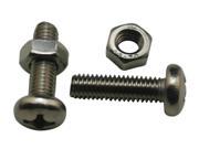 304 Stainless Steel Standard Type M6 X 20 MM Pan Machine Bolt Screw And Nuts Pack Of 30 Sets