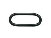 Metal Black Oval Ring Buckle 2 X 0.8 Inside Dimension for Strap Keeper Pack of 6