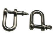 304 Stainless Steel Shackle Standard Size M5 Screw Pin D Anchor Shackle D Ring Rigging Hardware Pack Of 8