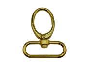 Golden 1.5 Inside Diameter Oval Ring Lobster Clasp Claw Swivel Eye Lobster Snap Clasp Hook for Strap Pack of 4