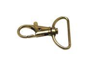 Golden 1 Inch Inside Diameter D Ring Lobster Clasp Claw Swivel Lobster Snap Clasp Hook for Strap Pack of 15