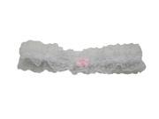 Womens One Size Lace Bride Hen Garter Sexy Bow Color White Pack of 10