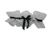 Womens Lace Bride Hen Garter Large Bow Color White Black Pack of 2