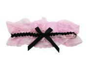 Womens One Size Lace Bride Hen Garter Large Bow Color Pink Pack of 10