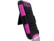 Black Black Pink Robotic Case Cover w Holster Kick Stand For Samsung Galaxy S3