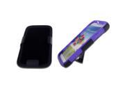 Black Purple Robotic Case 2 w Holster Kick Stand For Samsung Galaxy S4 IV i9500