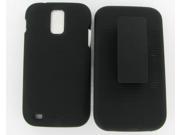Holster Belt Clip with Stand Black Rubberfeel For Samsung T989 Galaxy S2