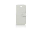 White Flip PU Leather Case Cover Wallet w Stand For iPhone 4 4S