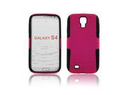 Black Pink Hybrid Case Soft Hard 2 Part Cover For Samsung Galaxy S4 i9500
