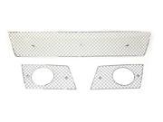 Fits 2010 2011 Mercedes Benz GLK350 Stainless X Mesh Bumper Grille Grill Insert ZX6897S