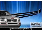 For 05 08 Honda Ridgeline Black Bumper Stainless Steel Billet Grille Insert H87115J