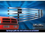 For 94 01 Dodge Pickup Stainless Steel Bumper Billet Grille Insert N19 C53058D