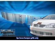 For 07 09 VW Volkswagen Rabbit Bumper Stainless Steel Billet Grille Insert V65535C
