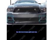 Fits 2013 2014 Ford Mustang GT Black Fog Light Billet Grille Insert F65927H