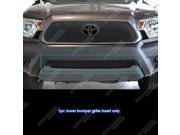 Fits 2012 2015 Toyota Tacoma Stainless Steel Black Bumper X Mesh Grille Inserts TX6938H