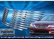 For 2013 2015 Honda Accord Sedan Upper Stainless Steel Billet Grille Insert H65916C
