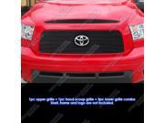 Fits 2007 2009 Toyota Tundra Logo Show W Hood Scoop Black Billet Grille Combo