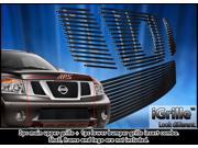 For 2008 2014 Nissan Armada Stainless Black Billet Grille With Logo Show Combo N67779J