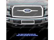 Fits 2015 2016 Ford F 150 Stainless Steel Chrome Mesh Rivet Grille Insert FL6310S