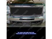 Fits 07 10 Chevy Silverado 2500 3500 Stainless 1 Piece Black Rivet Mesh Grille CL5159H