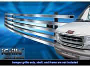 For 92 07 Ford Econoline Van Stainless Steel Bumper Billet Grille Insert N19 C83356F