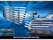 For 10 12 2011 2012 Ford Fusion Sport Bumper Stainless Steel Billet Grille F66660C