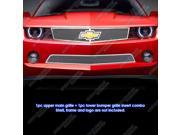 Fits 2010 2013 Chevy Camaro LT LS RS V6 Stainless Steel Mesh Grille Grill Combo
