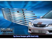 For 2013 2015 Honda Accord Sedan Bumper Stainless Steel Billet Grille Insert H65917C