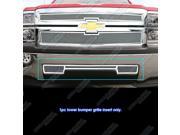 Fits 2014 2015 Chevy Silverado 1500 Stainless Steel Chrome Bumper Mesh Grille C75990T