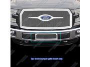 Fits 2015 2016 Ford F 150 Stainless Steel Chrome Bumper Mesh Rivet Grille FL6313S