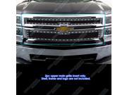 Fits 2014 2015 Chevy Silverado 1500 Stainless Black Rivet Mesh Grille CL5177H