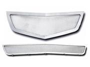 Fits 2011 2013 Acura MDX Stainless Steel Mesh Grille Grill Insert Combo H71045T