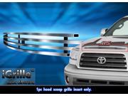 Fits 2007 2009 Toyota Tundra Top Panel Hood Scoop Stainless Billet Grille T65150C