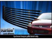 For 03 04 Honda Accord EX 05 LX Sedan Bumper Black Stainless Billet Grille H67104J