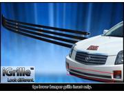 For 2003 2007 Cadillac CTS Stainless Steel Black Bumper Billet Grille A65378J
