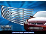 Fits 03 04 Honda Accord Sedan EX LX Bumper Stainless Steel Billet Grille H67104C